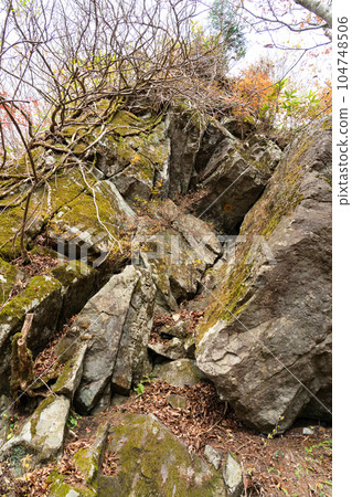 Mt. Nagi, Ogamiiwa Rock in late autumn 3, Nagi-cho, Katsuta-gun, Okayama Prefecture 104748506