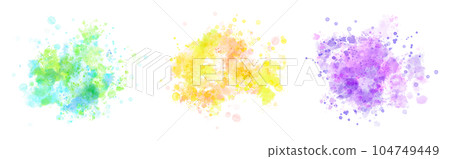 水彩矢量飛濺(混色3色套裝) 水彩矢量飛濺(混色3色套裝) 104749449