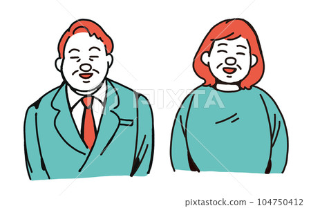 Smiling men and women in their 40s and 50s Smiling men and women in their 40s and 50s 104750412
