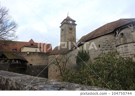 德國羅滕堡老城城牆(冬季) 德國羅滕堡老城城牆(冬季) 104750744