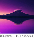 黎明時分的倒富士 104750953