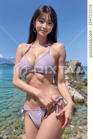 Bikini gravure idol (Generative AI) 104751319
