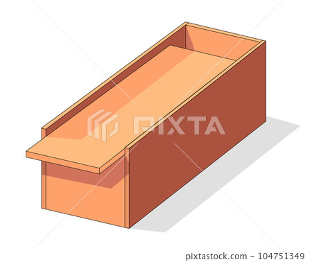 Wooden box isometric vector icon. Pallets fruits and vegetables transportation container Wooden box isometric vector icon. Pallets fruits and vegetables transportation container 104751349