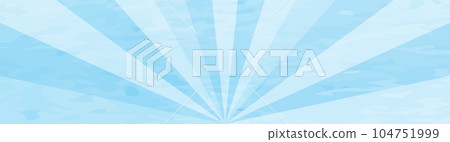 可愛的水彩風格集中線水平水平寬橫幅 可愛的水彩風格集中線水平水平寬橫幅 104751999