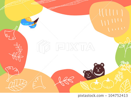 北歐秋季背景插畫素材 北歐秋季背景插畫素材 104752413