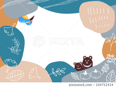 北歐秋季背景插畫素材 北歐秋季背景插畫素材 104752414