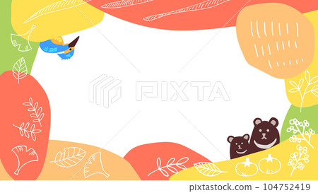 北歐秋季背景插畫素材 北歐秋季背景插畫素材 104752419