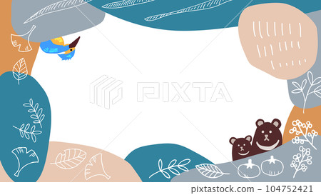 nordic autumn background illustration material 104752421