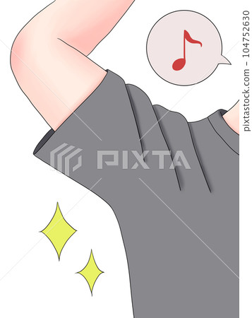 消除腋下問題（灰色、閃光、音符） 104752630