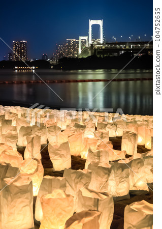 東京台場海燈節夏日風景 104752655