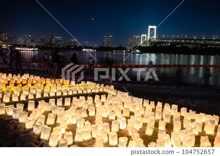 東京台場海燈節夏日風景 東京台場海燈節夏日風景 104752657
