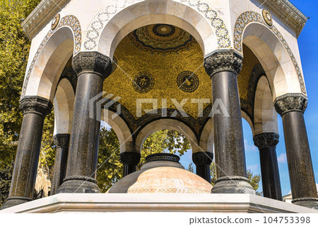 German fountain is a gift Wilhelm II in Sultanahmet Square, Istanbul, Turkey German fountain is a gift Wilhelm II in Sultanahmet Square, Istanbul, Turkey 104753398