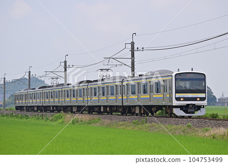 成田線 神崎下沙～大藤 JR 東日本 209 系列 2100 系列 C624 編組（幕張） 104753499