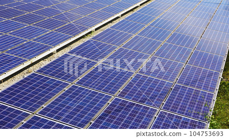 Landscape with solar panels (solar panels installed in a vacant lot) Landscape with solar panels (solar panels installed in a vacant lot) 104753693