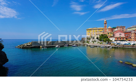 Nervi is a former fishing village now a seaside resort of Genoa in Liguria region of Italy 104754233