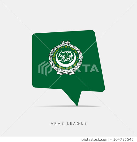 Arab League flag bubble chat icon Arab League flag bubble chat icon 104755545