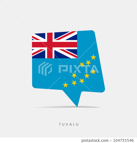 Tuvalu flag bubble chat icon 104755546