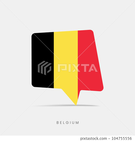 Belgium flag bubble chat icon Belgium flag bubble chat icon 104755556