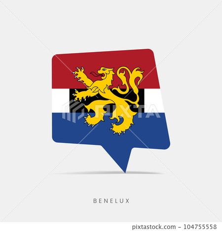 Benelux flag bubble chat icon Benelux flag bubble chat icon 104755558