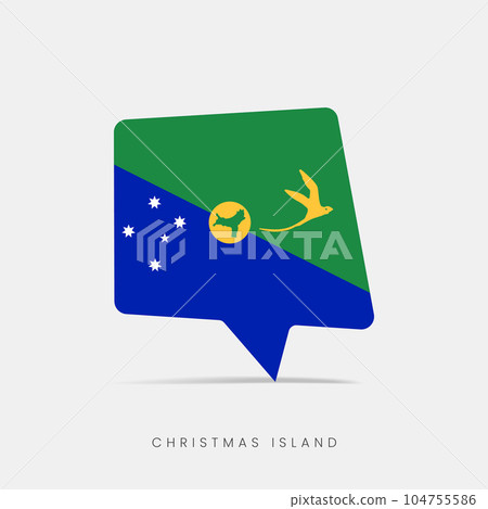 Christmas_Island flag bubble chat icon 104755586