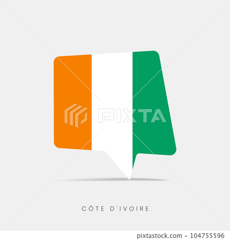 Cote dIvoire flag bubble chat icon Cote dIvoire flag bubble chat icon 104755596