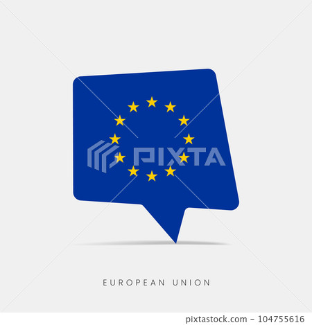 European Union flag bubble chat icon European Union flag bubble chat icon 104755616