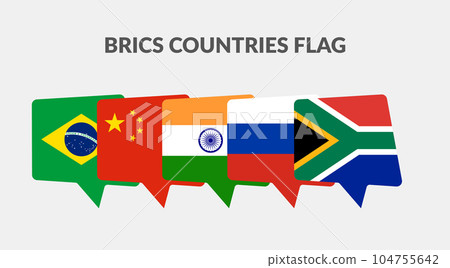 BRICS Countries Chat flag icon collection BRICS Countries Chat flag icon collection 104755642