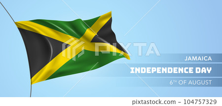 Jamaica happy independence day greeting card, banner vector illustration Jamaica happy independence day greeting card, banner vector illustration 104757329