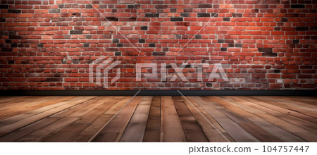 Red Brick Wall Background. Generative AI. 104757447