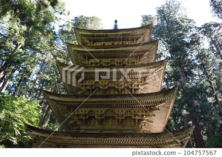 Haguro mountain five-storied pagoda designated as a national treasure Haguro mountain five-storied pagoda designated as a national treasure 104757567