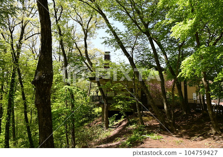 Kenji Miyazawa Memorial Museum and surrounding facilities surrounded by fresh greenery Kenji Miyazawa Memorial Museum and surrounding facilities surrounded by fresh greenery 104759427