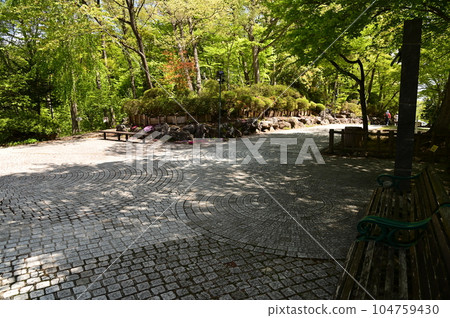 Kenji Miyazawa Memorial Museum and surrounding facilities surrounded by fresh greenery 104759430