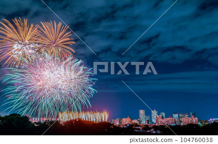 Kawaguchi City, Saitama Prefecture, where you can see the Kawaguchi Fireworks Festival from the opposite shore of Kita Ward 104760038