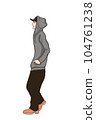 man walking with hands in pockets 104761238