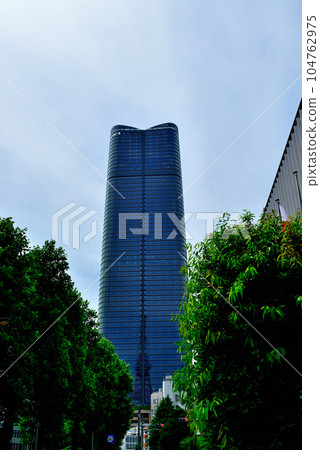 Scenery of skyscrapers such as Azabudai Hills, Tokyo redevelopment complex 104762975