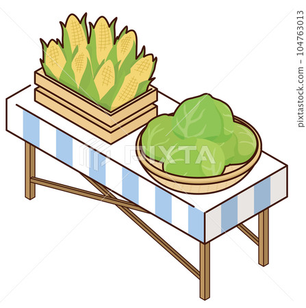 vegetables on long table 104763013
