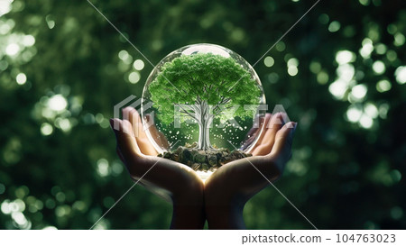 手拿木頭水晶的圖片 手拿木頭水晶的圖片 104763023