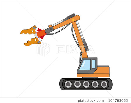 It is an illustration material of a heavy machine crusher. 104763063