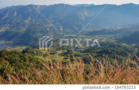 valley in the mountains of Serra da Mantiqueira, in Sao Bento do Sapucai city, Brazil 104763213