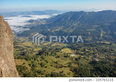 valley in the mountains of Serra da Mantiqueira, in Sao Bento do Sapucai city, Brazil 104763218
