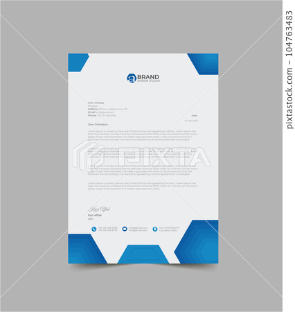 Modern Letterhead Pad Template Design Modern Letterhead Pad Template Design 104763483
