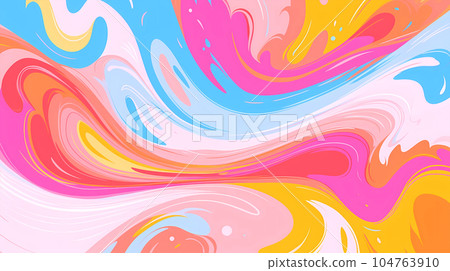 唯美的抽象艺术感多彩的花纹背景 104763910