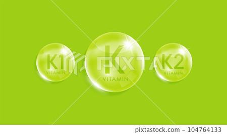 Vitamin K complex droplet, chemical formula... - Stock Illustration ...