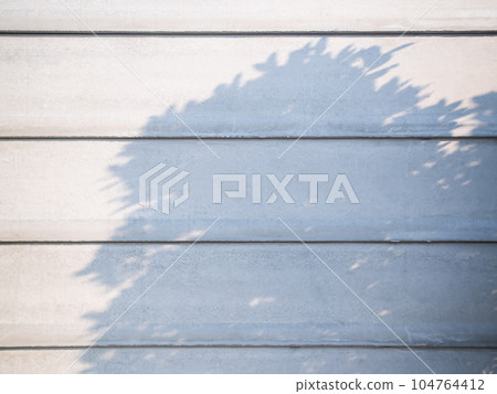 Shadow Spring on Wall Background,Abstract Overlay Shady Soft Exterior Leaves Tree,Nature Overlay from Window Building,Texture vintage Sun Light Plant Leaf Summer on Floor Grey Paint Room Cement. 104764412