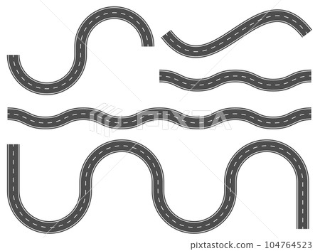 Material set by road traffic illustration 104764523