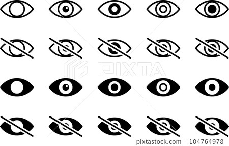 眼睛圖標集 眼睛圖標集 104764978