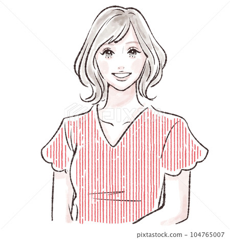Female illustration material 104765007