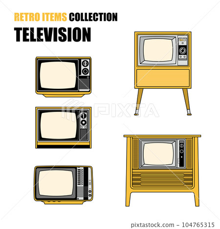 Vector illustration of various retro TV 104765315