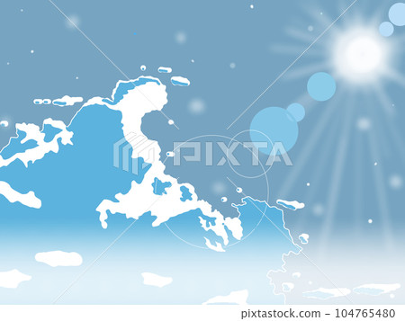 漂浮在藍天上的雲彩 104765480