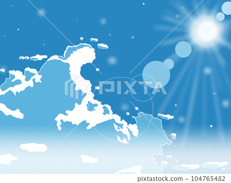 漂浮在藍天上的雲彩 漂浮在藍天上的雲彩 104765482